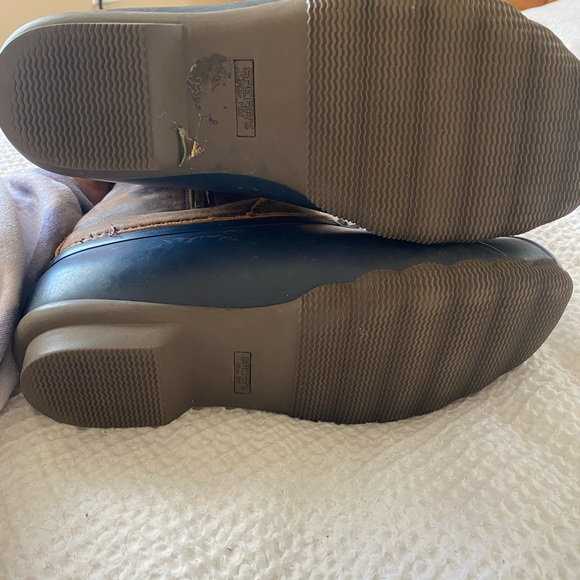 Sperry Womens Brown & Blue Winter Rain Duck Boot Size 8.5m - Picture 6 of 6